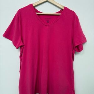 Motherhood Maternity Bright Pink V-Neck Tee